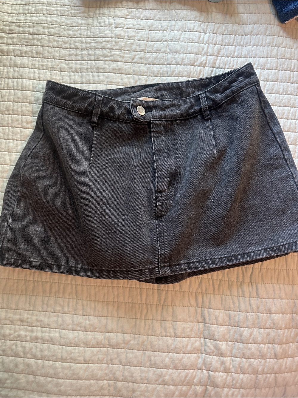 Women’s Black Denim Mini Skort